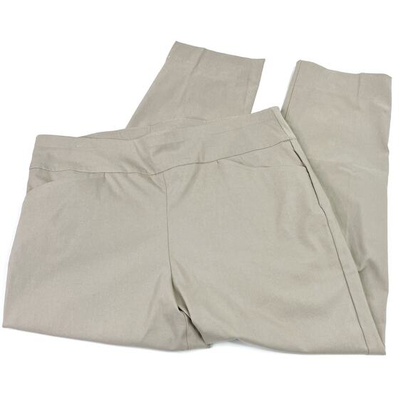 Chico's | Beige Perfect Stretch Pull-On Pants Chicos 1.5/US 10/M HEMMED - Picture 1 of 9